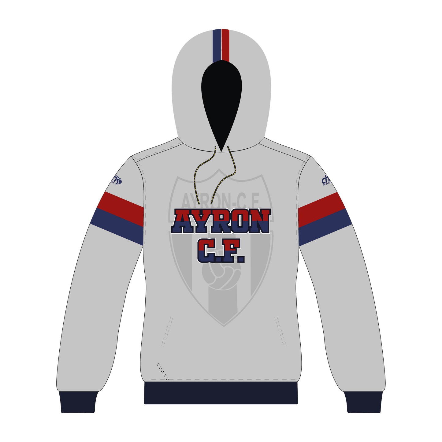 SUDADERA CAPUCHA GRIS CLARO AYRON