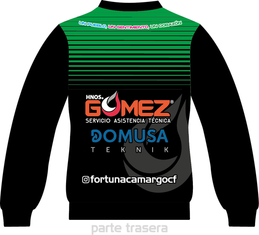 SUDADERA SUBLIMADA VERDE Y NEGRA