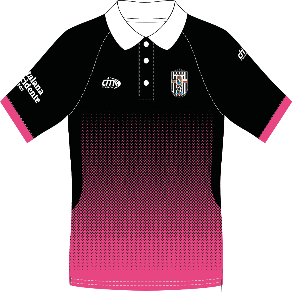 POLO NEGRO Y ROSA E.M.F MERUELO