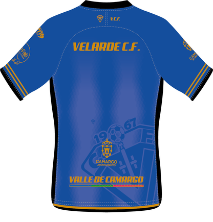 CAMISETA EQUIPACION PORTERO AZUL Y NEGRO VELARDE C.F.