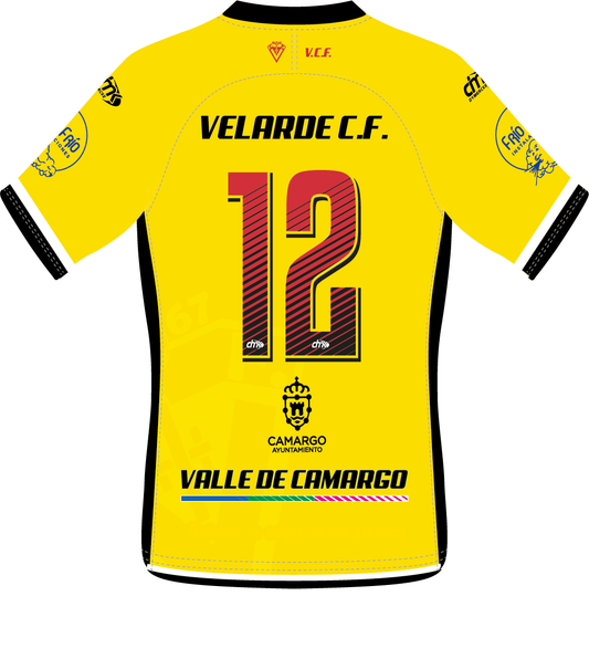 CAMISETA EQUIPACIÓN AMARILLA VELARDE C.F.