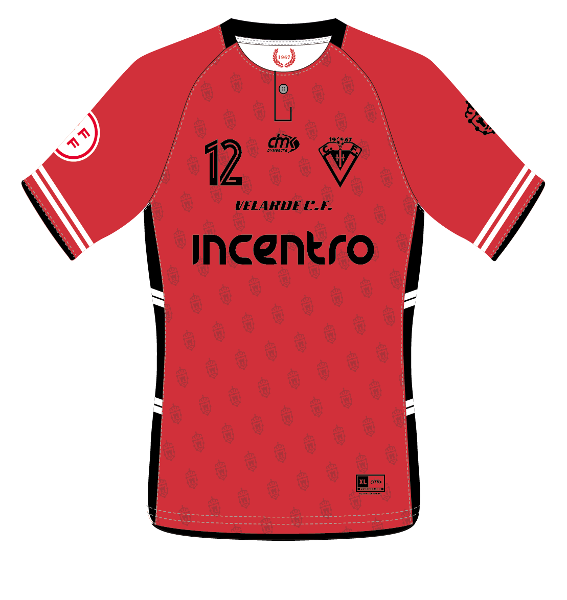 CAMISETA EQUIPACION ROJA VELARDE C.F.