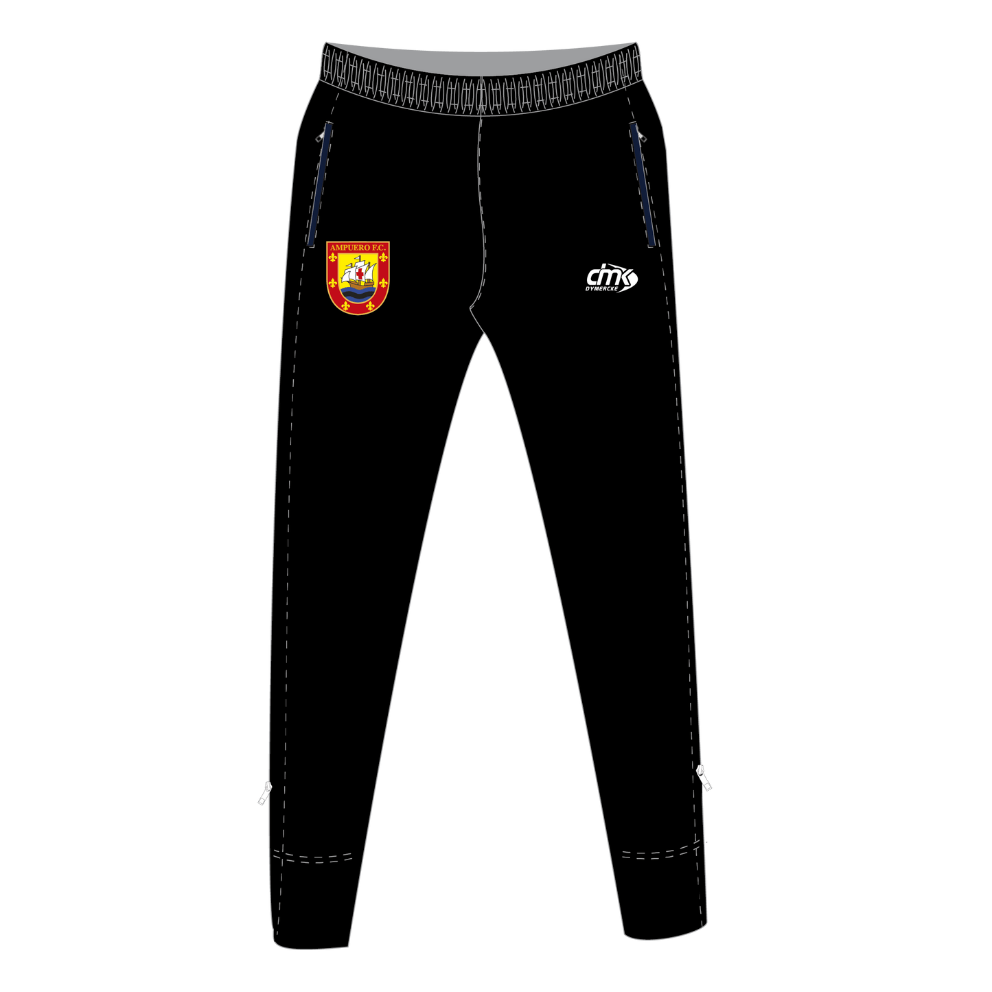 PANTALÓN DE CHANDAL NEGRO AMPUERO F.C