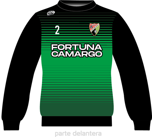 SUDADERA SUBLIMADA VERDE Y NEGRA