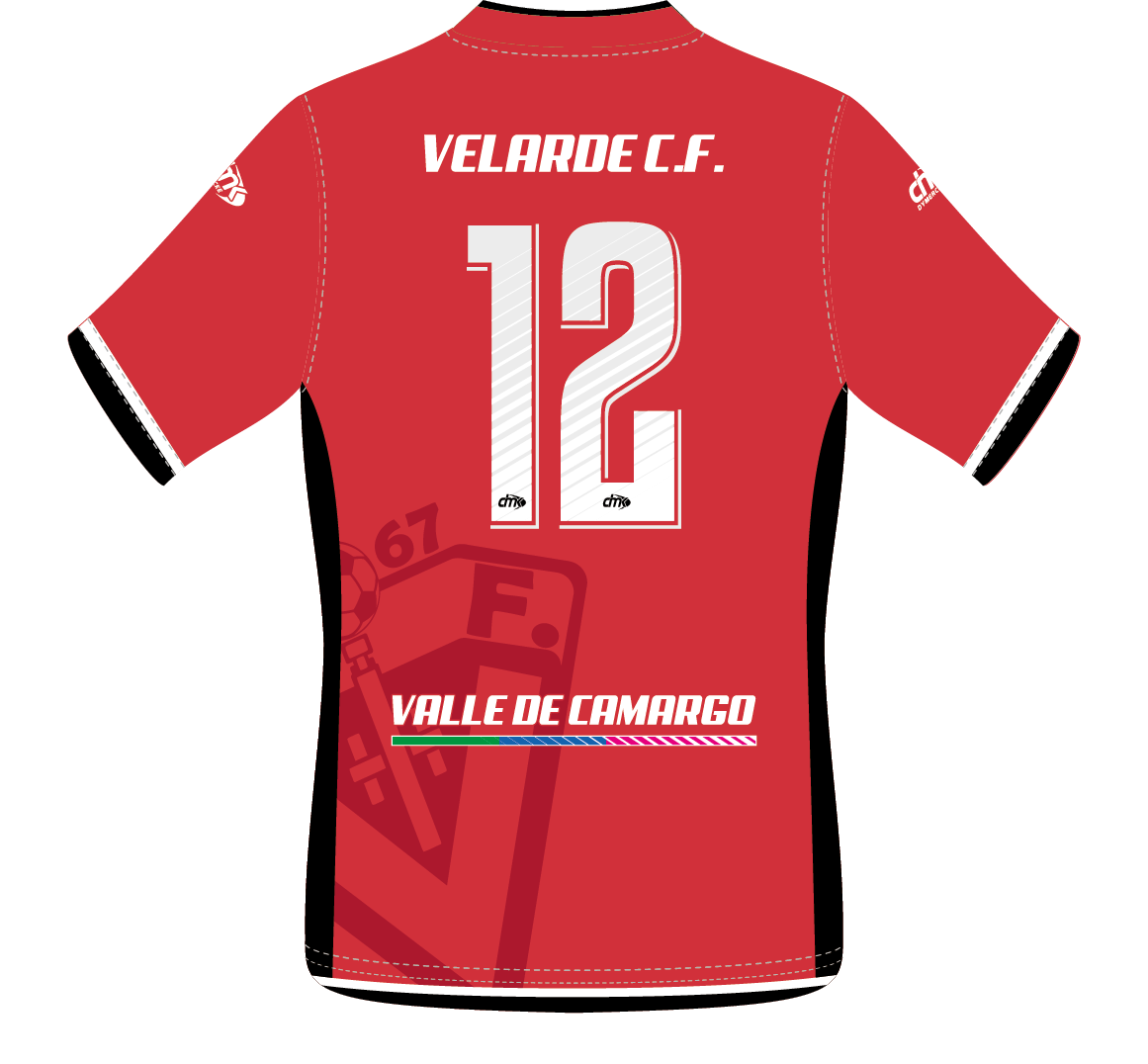 CAMISETA EQUIPACION ROJA VELARDE C.F.