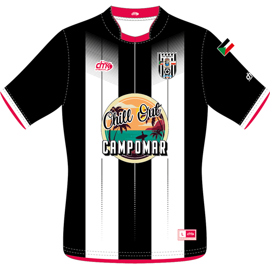 CAMISETA SUBLIMADA CAMPOMAR NEGRA Y BLANCA