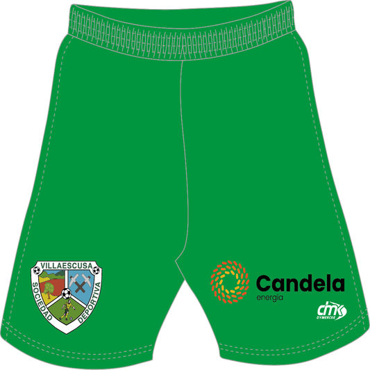 PANTALÓN CORTO 1ª EQUIPACIÓN CANDELA VERDE SD VILLAESCUSA